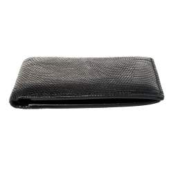 Bottega Veneta Midnight Blue Lizard Bifold Wallet