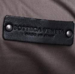 Bottega Veneta Black Intrecciato Leather Stitched Detail Briefcase