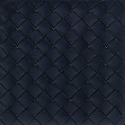 Pre Owned Bottega Veneta Navy Blue Intrecciato Leather Card Holder
