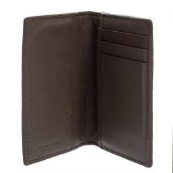 Pre Owned Bottega Veneta Grey Intrecciato Leather Card Holder
