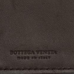 Pre Owned Bottega Veneta Grey Intrecciato Leather Card Holder
