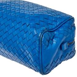 Bottega Veneta Blue Intrecciato Leather Toilerty Pouch 