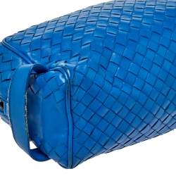 Bottega Veneta Blue Intrecciato Leather Toilerty Pouch 