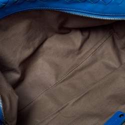 Bottega Veneta Blue Intrecciato Leather Toilerty Pouch 