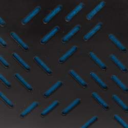 Bottega Veneta Black/Blue Laser Cut Leather Card Holder