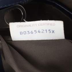 Pre Owned Bottega Veneta Blue Intrecciato Leather Messenger Bag