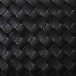 Pre Owned Bottega Veneta Black Intrecciato Leather Bifold Wallet