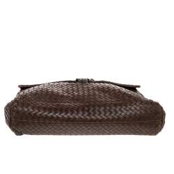 Pre Owned Bottega Veneta Brown Intrecciato Leather Briefcase
