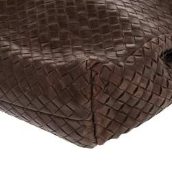 Pre Owned Bottega Veneta Brown Intrecciato Leather Briefcase