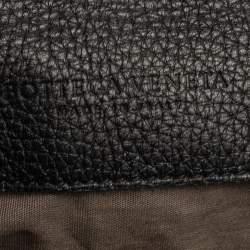 Pre Owned Bottega Veneta Black Intrecciato Leather Duffle Bag