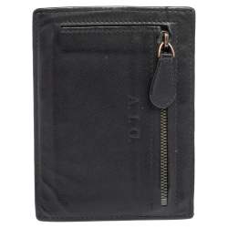 Pre Owned Bottega Veneta Black Intrecciato Leather Card Holder