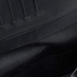 Pre Owned Bottega Veneta Black Intrecciato Leather Zip Around Wallet