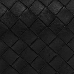 Bottega Veneta Black Intrecciato Leather Trifold Wallet