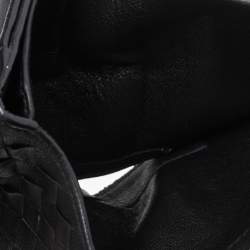 Bottega Veneta Black Intrecciato Leather Trifold Wallet