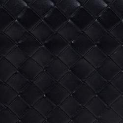 Pre Owned Bottega Veneta Black Intrecciato Leather Bifold Wallet