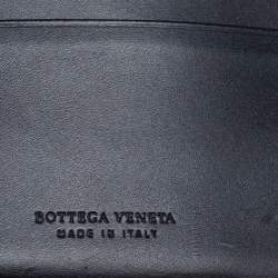 Pre Owned Bottega Veneta Black Intrecciato Leather Bifold Wallet