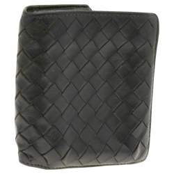 Bottega Veneta Olive Green  Intrecciato Leather Bi-Fold Wallet
