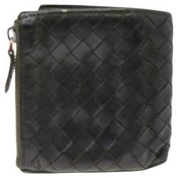 Bottega Veneta Olive Green  Intrecciato Leather Bi-Fold Wallet