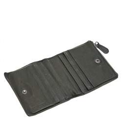 Bottega Veneta Olive Green  Intrecciato Leather Bi-Fold Wallet