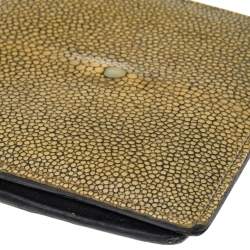 Pre Owned Bottega Veneta Yellow Stingray Bifold Wallet