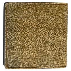 Pre Owned Bottega Veneta Yellow Stingray Bifold Wallet