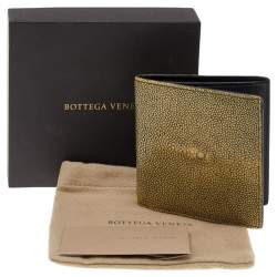 Pre Owned Bottega Veneta Yellow Stingray Bifold Wallet