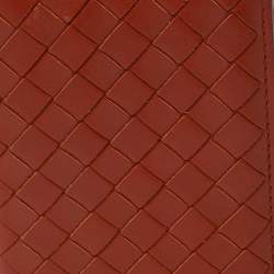 Pre Owned Bottega Veneta Brown Intrecciato Leather Card Holder