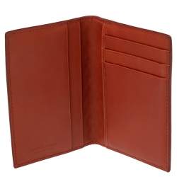 Pre Owned Bottega Veneta Brown Intrecciato Leather Card Holder