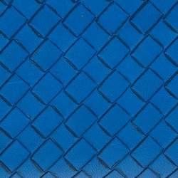 Pre Owned Bottega Veneta Blue Intrecciato Leather Bifold Wallet