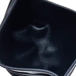 Pre Owned Bottega Veneta Black Intrecciato Leather Card Holder