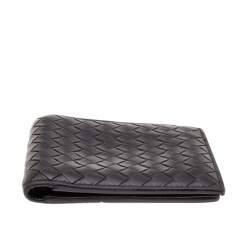 Pre Owned Bottega Veneta Brown Intrecciato Leather Bifold Wallet