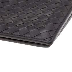 Pre Owned Bottega Veneta Brown Intrecciato Leather Bifold Wallet