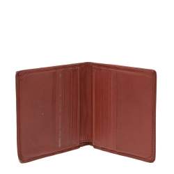 Pre Owned Bottega Veneta Brown Intreciatto Leather Bifold Compact Wallet
