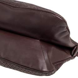 Bottega Veneta Dark Brown Intrecciato Leather Double Compartment Briefcase