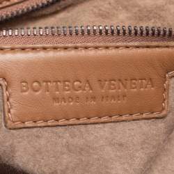 Pre Owned Bottega Veneta Brown Intrecciato Leather Weekender Bag