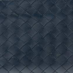 Pre Owned Bottega Veneta Blue Intrecciato Leather Bifold Compact Wallet