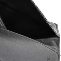 Pre Owned Bottega Veneta Black Intrecciato Leather Bifold Card Case