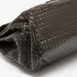 Pre Owned Bottega Veneta Brown Intrecciato Leather Briefcase