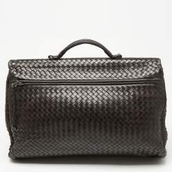 Pre Owned Bottega Veneta Brown Intrecciato Leather Briefcase