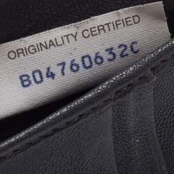 مملوكة مسبقًا محفظة بوتيغا فينيتا كومباكت  جلد إنترشياتو رصاصي / أسود طية ثنائية