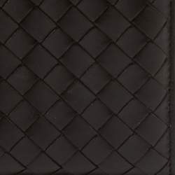 Pre Owned Bottega Veneta Brown Intrecciato Leather Bifold Wallet