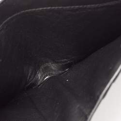 Pre Owned Bottega Veneta Black Intreciatto Leather Bifold Compact Wallet