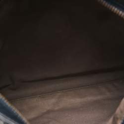 Pre Owned Bottega Veneta Navy Blue Intrecciato Leather Messenger Bag