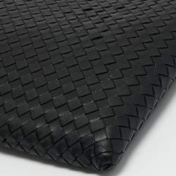 Bottega Veneta Black Intrecciato Leather Wristlet Clutch