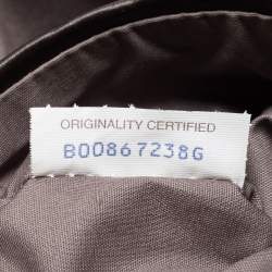 Pre Owned Bottega Veneta Dark Brown Intrecciato Leather Brief Laptop Bag