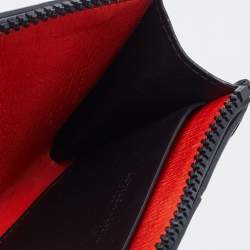 Pre Owned Bottega Veneta Black Leather Zip Coin Purse