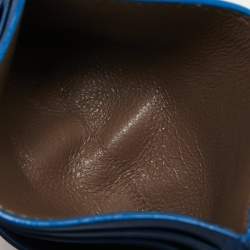 Bottega Veneta Blue Intrecciato Leather Card Holder