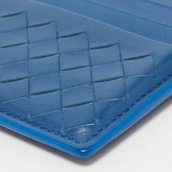 Bottega Veneta Blue Intrecciato Leather Card Holder