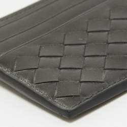 مملوكة مسبقًا حافظة بطاقات بوتيغا فينيتا جلد إنترشياتو رصاصي داكن 