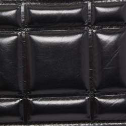 Pre Owned Bottega Veneta Black Padded Intrecciato Leather Card Holder